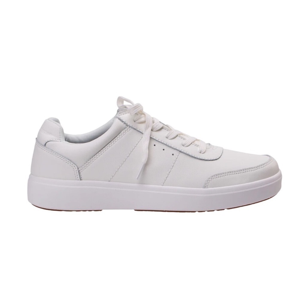 Waco Revitalign Durham Mens White Leather Orthotic Lifestyle Sneakers Sz 10 NWT